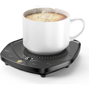 Coffee Mug Warmer for Desk, 3 Temp Auto Shut Off, Candle Warmer Plate, Black, 12 oz