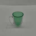 Tervis Clear & Colorful Tabletop Made in USA Double Walled Insulated Tumbler Travel Cup Keeps Drinks Cold & Hot, 16oz Mug, Mangrove Green