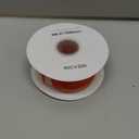 Red Wired Satin Ribbon Double Sided with Gold Lame Edges,1.5 Inch X 10 Yards (N2006)