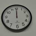 AKCISOT Atomic 12 Inch Wall Clock Analog Clocks for Indoor Kitchen, Battery Operated Clock for Bedroom Office Classroom Living Room(Black)