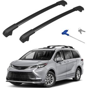 Roof Rack Cross Bars Compatible with Toyota Sienna 2021-2025, 220lbs Heavy Duty Lockable Aluminum Roof Rails Crossbars for Rooftop Cargo Carrier Luggage Kayak Canoe Bike Snowboard
