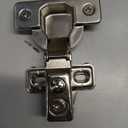 Ravinte 60 Pack 30 Pairs Short Arm Kitchen Cabinet Hinges for 1/2 Inch Overlay Cabinet, Brushed Nickel 105 Degree Opening Angle Hinges, Soft Close Concealed with Mounting Screws for Face Frame Door