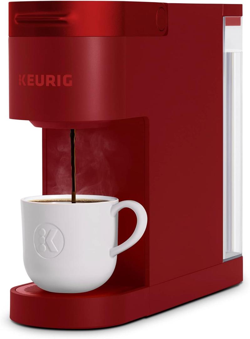 Keurig K- Slim Single Serve K-Cup Pod Coffee Maker, with 3 Brew Sizes, Multistream Technology, 46oz Removable Reservoir, Scarlet Red