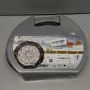 Snow-Chains Auto Fixing 1 Min Quick Fit Easy Installation Tire-Chains, Gifts for Safety, Portable Reusable Universal Emergency Tire Traction Chain for Passenger Car and SUV - Set of 2 (XM-120)