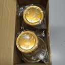 Lounsweer 100 Pcs 16 oz Disposable Party Cups Plastic Heavy Duty Drinking Water Cups for Graduation Baby Shower Wedding BBQ Birthday Picnic Party Supplies(Gold)