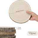 10Pack Unfinished Wood Slices 9 Inches - Natural Wood Rounds with Bark for Centerpieces, Wedding Decor, Crafts, DIY Projects - Rustic Table Decor, Wood Burning, Painting, Holiday & Party Decoration