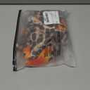 Verdusa Women's 4 Piece Cheetah Print Triangle Thong Bikini with Sheer Overlay Cheeky Swimsuit with Skirt and Bandana Orange Medium