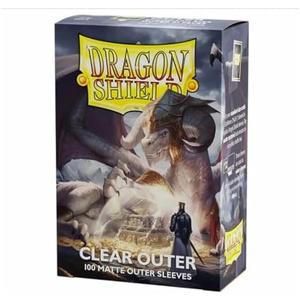 Dragon Shield | Matte Clear Outer Sleeves | 40 CT - Smooth & Tough Premium TCG Sleeves | Compatible with Pokemon, Flesh & Blood, One Piece & Magic The Gathering Dragon Shield | Matte Clear Outer Sleeves | 40 CT - Smooth & Tough Premium TCG Sleeves | Compatible with Pokemon, Flesh & Blood, One Piece & Magic The Gathering