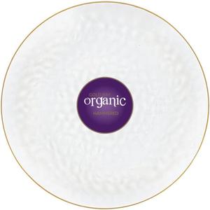Simcha Collecti Gold Rim Organic Hammered Clear Combo,10", 10 Ct