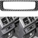 NVCNX Real Premium Carbon Fiber Compatible with Audi 80A Q5 SQ5 2018-2025 2019 2020 2021 2022 2023 2024 Car Accessories Rear AC Cliamte Button Panel Cover Interior Trim Sticker Decal Black 1PC