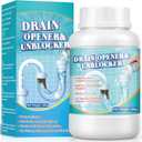 Drain Cleaner, Drain Clog Remover 260g, Fast-Acting Pipeline Dredging Agent, Heavy Duty Grease and Food Clogs for Kitchen Sink, Toilet, Shower, Sink Unblocker for Hair (White)