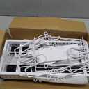 Magheo 2 Pack Pots and Pans Organizer Under Cabinet, 22" Deep Expandable Pull Out Pot Lid Organizer and Storage with 10 Adjustable Dividers No Drill Pot and Pan Holder Rack with Handle Bracket(White)