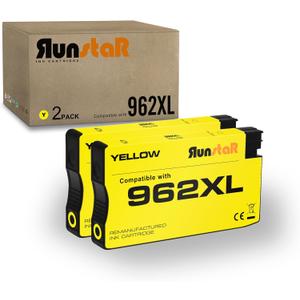 Run Star 2-Packs Remanufactured for 962XL Ink Cartridge(2 Yellow)