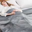 Topcee Cooling Blanket for Night Sweats Decorative Tie DyeAbsorbs Heat to Keep Cool on Warm Nights, Q-Max 0.5 Cooling Blankets for Hot Sleepers, Ultra-Cool Lightweight Blanket for Bed (Twin Size) (Grey Watercolor)