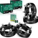YHTAUTO 5x4.5 Hub Centric Wheel Spacers 1.5 Inch Fits Dodge, Chrysler, Ferrari, Maserati Models, Charger, Challenger, 300 Tire Spacers w/ M14x1.5 Studs, 82.5mm Hub Bore 5 Lug 4PCS Black Wheel Spacers