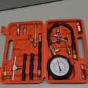 0-140PSI Car Fuel Pressure Tester Kit, TU-114 Vehicle Gas Gasoline Injection Pump Pressure Tester Gauge Kit, Automobile Oil Injection Pump Diagnostic Tool Set, Universal Fit