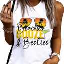 On Cruise Time Coconut Tree Tank Tops for Women Summer Vacation Sleeveless Shirts Casual Beach Praty Graphic Tees Vest (X-Large)