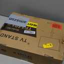 Rfiver Swivel Floor TV Stand with Mount for 32-60 inch TVs up to 88 lbs, Height Adjustable Tall TV Stand with Wood Base, Saving Space Design for Bedroom, Living Room and Corner, Max VESA 400x400mm (Black)