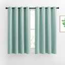 NICETOWN Aqua Blue Room Darkening Curtain Panels - Window Treatment Thermal Insulated Grommet Room Darkening Curtains/Drapes for Bedroom (2 Panels, 52 by 54, Aqua)
