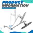 16 Inch Extra Long Shower Head Extension Arm, Adjustable Solid Stainless Steel Chrome Shower Arm Extension with Locking Set Screw, Angle Height Adjustable, G1/2 Universal Connector Compatible