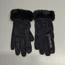 isotoner Women's Water Repellent Touchscreen Stretch Mya Faux Fur Cuff Gloves, L-XL