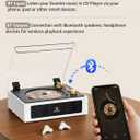 CD Player with Built-in Stereo Speakers Portable Support Bluetooth Nostalgic CD Players for Home Headphone Jack
