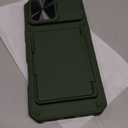 BXYJY for iPhone 16 Pro Max Wallet Case, Built-in Credit Card Holder (4-5 Cards), Slide Lens Cover, Military Protection, Rugged Heavy Duty Women Men Protective Phone Case for iPhone 16Pro Max, Green