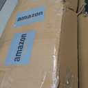 OSCHF Wide Open Shelf Bookcase - Modern 3-Tier Floor Standing Display Bookshelf with Three-Side Panels for Home and Office, Storage Shelving in Warm White with Gold Frame