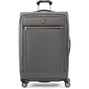 Travelpro Platinum Elite Softside Expandable Checked Luggage, 8 Wheel Spinner Large Suitcase, TSA Lock, Men and Women, Vintage Grey, Checked Large 29-Inch