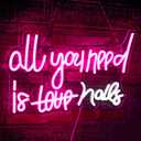 WLHOPE All You Need is Nails Neon Sign - Pink LED Signs with USB Connectivity for Bedroom, Home Bar, Girls Room, Beauty Shop, Nails Room - Gift for Girls