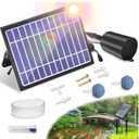 Solar Pond Aerator with Air Pump, 3 Modes(18H/36H/72H) Solar Aerator for Ponds Outdoor, 4W & 2200 mAh Solar Powered Air Pump with Bubble Regulator for Small Fish Pond, Stock Tank, Aquarium Hydroponics