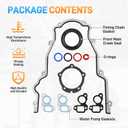 TCS45993 Timing Cover Gasket Seal Set Compatible with GM Chevy Silverado Suburban Tahoe Cadillac Escalade GMC Sierra Yukon Buick 4.8L 5.3L 5.7L 6.0L 6.2L Gen III IV V Engine LS LS1 LS2 LS3 LS6 LQ9 LQ4