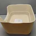 Extra Large Cat Litter Box for Big Cats - High Sides & Low Enter Design, 23.43x16.73x8.46 Inches Spacious Anti-Spill Pet ToiletBeige