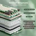 Redragon K681 Pro Wireless Mechanical Keyboard, Gasket Mounted RGB Gaming Keyboard with Volume Knob, MDA-Profile, Pre-Lubed Linear Switches, 81 Keys 75 Tri-Mode Hot Swappable for PC/Xbox/PS (Matcha)