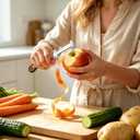 3PCS Multifunctional Vegetable Peeler, 3 in 1 kitchen gadgets, With wooden handle & bottle opener and grater, for potatoes garlic sugarcane carrots and other vegetables or fruits