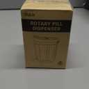 PULIV Large Pill Bottle Organizer, Supplement Organizer for Holding 6 Various Vitamins, Pill Box Case with Anti-Mixing & Wide Opening Design, Easy to Retrieve Meds, Includes 20 Pcs Stick-on Labels