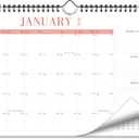 Kamoy Aesthetic Wall Calendar 2026 Monthly Horizontal Calendar with 12 Colors from Jan. 2026 to Dec. 2026, 14.5" x 10.5", 12 Months Modern Calendar for School, Home, Office, Monthly Organizing & Planning
