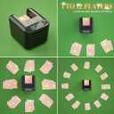 Automatic Card Dealer, 360 Rotating Card Dealer Machine for UNO Casino Games 3 Decks Card Dealer, Blackjack Table Poker Accessories, Rechargeable Automatic Card Dispenser for Playing Cards