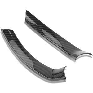 Keenso 2Pcs Car Interior Steering Wheel Carbon Fiber Decorative Decor Cover Trim for Stelvio/Giulia