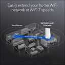 NETGEAR WiFi 7 Range Extender (EXS25) BE4500 Dual-Band Wireless Signal Booster & Repeater (up to 5 Gbps Speed) - Add up to 1,500 sq. ft., 45 Devices - WPA3 Security, Smart Roaming