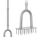 VIVOSUN 15-Spike Lawn Aerator Tool, Metal Spike Aerator, Efficient Manual Dethatching & Soil Aerating, Pre-Assembled Lawn Aeration Garden Tool, Durable Steel Structure with T-Handle & Wide Foot Bar