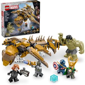 LEGO Marvel The Avengers vs. The Leviathan Superhero Toy, Building Set for Kids with Hulk Action Figure Plus 4 Marvel Minifigures, Avengers Birthday Gift for Boys and Girls Ages 7 and Up, 76290