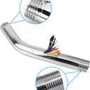 NearMoon Shower Arm with Flange, Made of 304 Stainless Steel Shower Extension Extender Pipe, Wall-Mounted for Fixed Bathroom Showerhead, Never Rust (6 Inch, Chrome Finish)