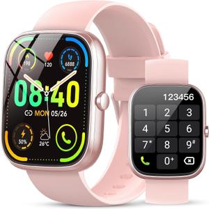 Smart Watch for Women (Answer/Make Call), 1.91" Smartwatch Fitness Activity Tracker, 100+ Sports Modes/Heart Rate/Sleep Monitor/Pedometer/Calories, IP68 Waterproof Fitness Watch for Android iOS