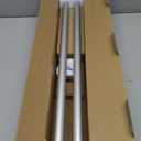 2 Pack Curtain Rods, 1 Inch Telescoping Drapery Rod 28 to 48 inch (2.3 to 4ft), USFOOK Curtain Rods for Windows 16 to 44 Inches, Silver Translucent Finials