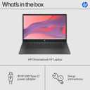 HP Chromebook 14 inch Laptop, HD Display, Intel Processor N100, 8 GB RAM, 128 GB UFS, Intel UHD Graphics, Chrome OS, Chalkboard Gray, 14a-nf0099nr
