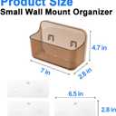 Diesisa 2pc Acrylic Wall Mount Organizer, Adhesive Cabinet Door Organizer,Acrylic Bathroom Shelves for Wall,No Drilling Hang Walls,with Self Adhesive Tape, for Bathroom, Kitchen, Living Room