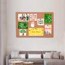 Large Cork Bulletin Board 48" x 36", Felt Pin Board, Ginger Yellow