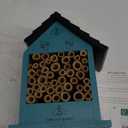  Bee House - Weather-Resistant Natural Wood Mason Bee Box for Power Pollinators - Simple Installation for Gardens - Pollinator House