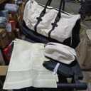 ETRONIK Rolling Duffle Bag with Wheels, 21 Inch Flight Approved Duffle Bags for Travel with Toiletry Bag, Carry on Luggage Travel Bags for Women with Shoe Compartment, Beige